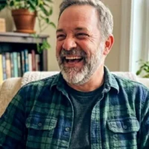 Smiling adult man portrait
